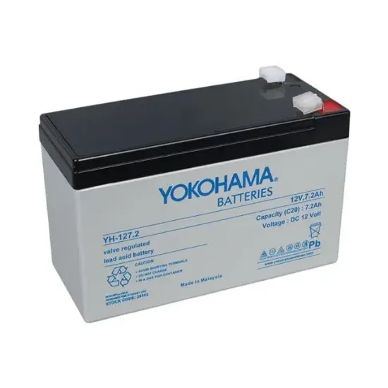 Yokohama YH-127.2 12 Volt - 7.2 Amper UPS'ler İçin Akü (150x65x90 mm) resmi