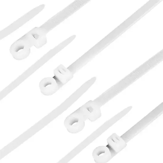 Powermaster PM-26329 Beyaz Delikli Kablo Bağı 2.5X100Mm resmi