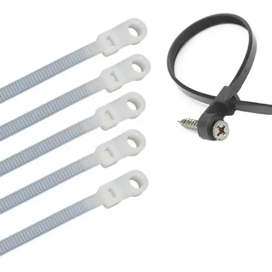 PowerMaster PM-26330 Vida Delikli Kablo Bağı Plastik Kelepçe 100lü Paket Beyaz 3.6x150mm resmi