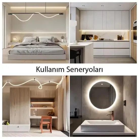 PowerMaster PM-26417 Animasyonlu Bluetooth Neon RGB Kumaş Örgülü Hortum Led 5 Metre 201 Modlu resmi