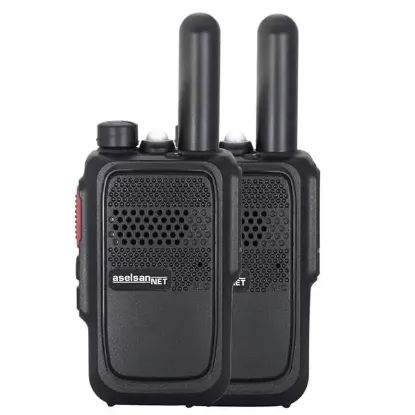 Aselsan Pm-580 Pmr Şarj Dahil İkili El Telsizi (10 Km)(16 Kanal + 121 Alt Kanal) resmi