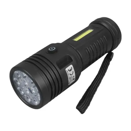 Powermaster PM-26722 Plastik 4+2 Modlu Şarjlı 12 Ledli El Feneri resmi