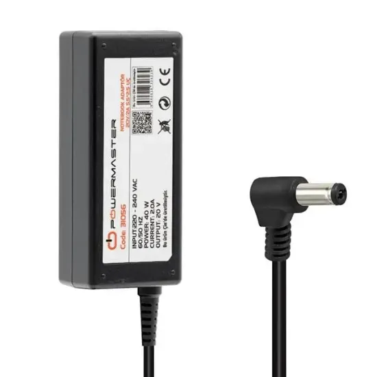 Powermaster PM-31056 20 Volt - 2 Amper 5.5*2.5 Mm Uçlu Adaptör (Lenovo Ibm Notebook) resmi