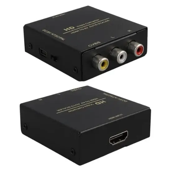 PowerMaster PM-33523 HDMI TO RCA AV NTSC/PAL Görüntü Dönüştürücü Çevirici Adaptör Metal Kasa resmi