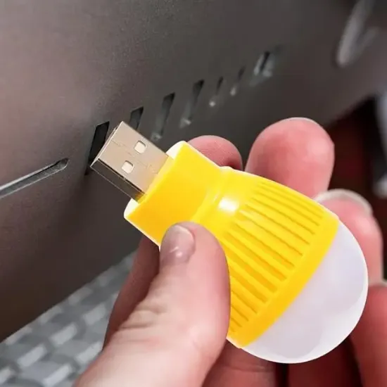PowerMaster PM-34389 USB Beyaz Gece Lambası Mini Ampul Aydınlatma resmi