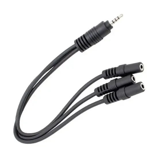 Powermaster Kulaklık Mikrofon Çoklayıcı 3 Port 3.5 Mm Splitter Çevirici Dönüştürücü Adaptör PM-4871 resmi