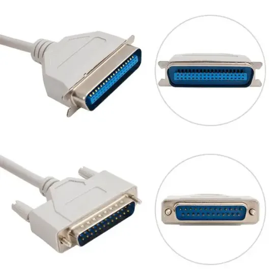 PowerMaster PM-4940 1.5 Metre IEEE1284 DB25 Erkek - DB25 Dişi Paralel LPT Yazıcı Kablosu resmi