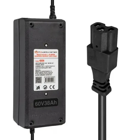 Powermaster PM-6131 60 Volt - 38 Amper Elektrikli Bisiklet Şarj Cihazı resmi