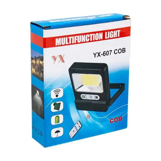 Powermaster YX-607 Cob Ledli Solar Panelli Hareket Sensörlü Çok Fonksiyonlu Lamba resmi