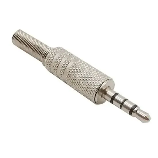 Powermaster 3.5 Mm Stereo 4 Boğumlu Metal Discman Jack Fiş  resmi