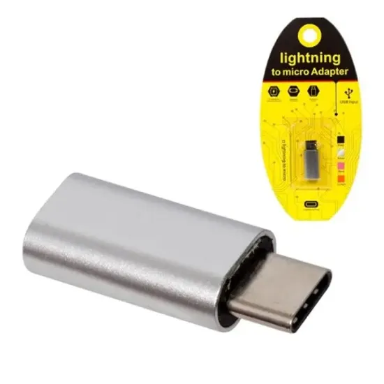 PowerMaster PM-18307 iPhone Lightning to Type-C USB OTG Çevirici Aparat resmi