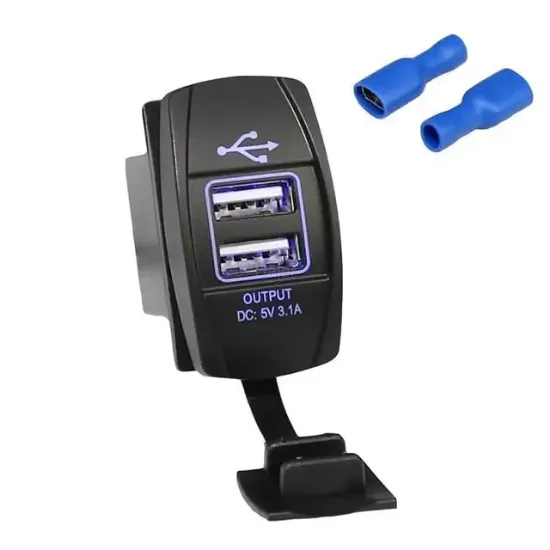 PowerMaster IC-266-C-3 Marin Tip 2'li Gömme USB 5V 3.1A 12-24Volt resmi