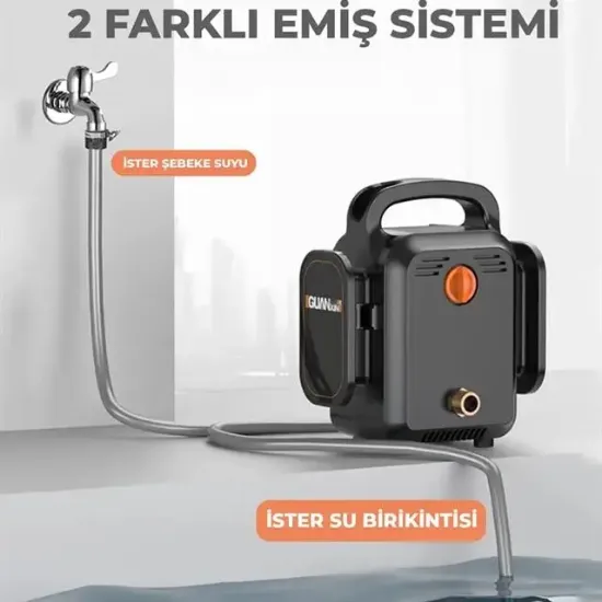 PowerMaster PM-24688 Pratik Yüksek Basınçlı Araç Yıkama Makinesi 13 Litre 80 Bar 30.000mah 350 Watt resmi