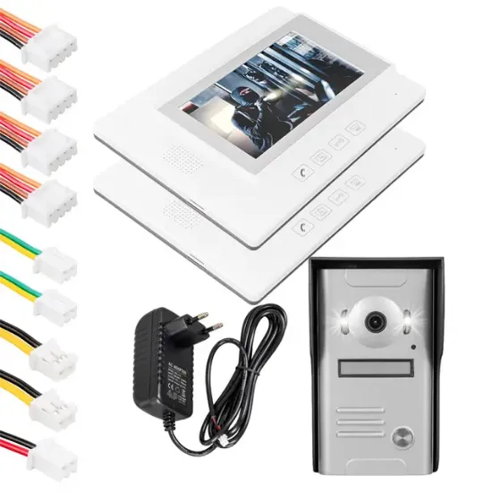 PowerMaster 37M 2 Daire 7'' Görüntülü Diafon Kapı Zili Interkom Akıllı Ev Güvenliği Sistemi resmi