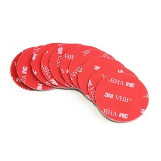 PowerMaster PM-25708 50mm Yuvarlak 3m Çift Taraflı Bant (10'lu Paket) resmi