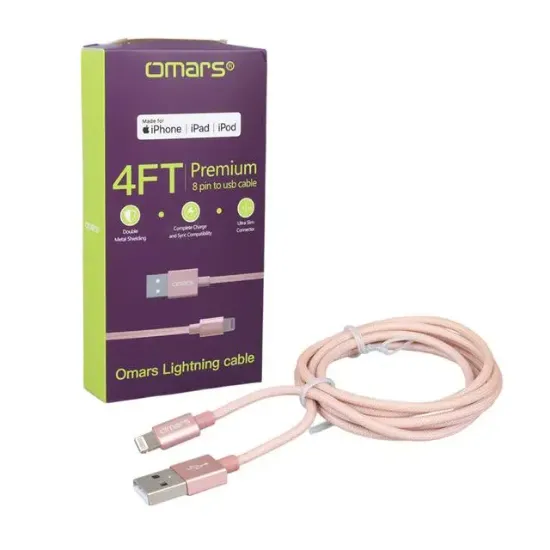 Omars OMLT040RGLPB 5 Volt 2.4 Amper USB To Lightning Şarj Kablosu  resmi