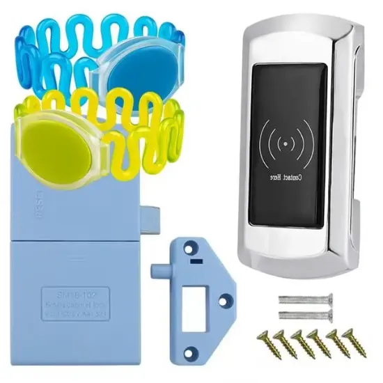 PowerMaster PM-26727 125Khz RFID Dijital Çekmece Dolap Kilidi (2'li Paket) resmi