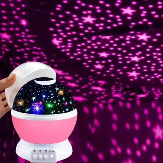 PowerMaster PM-2736 Dönen Projeksiyonlu Gece Lambası Renkli Yıldızlı Gökyüzü Tavan Aydınlatma resmi