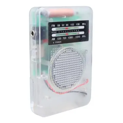 Starnic ST-821 AM-FM Şeffaf Analog Hapishane Radyosu (88-108 FM Frekans Aralığı) resmi