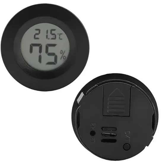 Powermaster PM-24303 Yuvarlak Dijital Mini Nem Ölçer Termometre - Higrometre   resmi