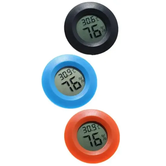 Powermaster PM-24303 Yuvarlak Dijital Mini Nem Ölçer Termometre - Higrometre   resmi