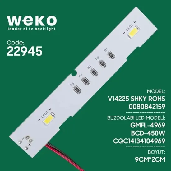 Buzdolabı İç Aydınlatma Ledi CQC14134104969 2 Çipli resmi