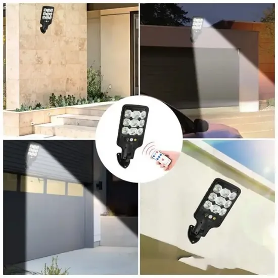 PowerMaster HS-8037B Solar 9 COB Ledli Hareket Sensörlü Sokak Lambası resmi