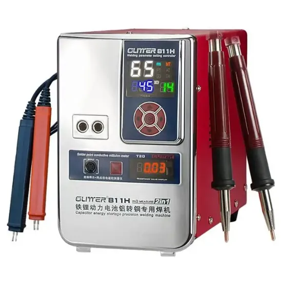 Glitter 811H Şarjlı Pil Profesyonel Bakır - Nikel Punta Kaynak Makinesi 36KW/42KW 7000A resmi