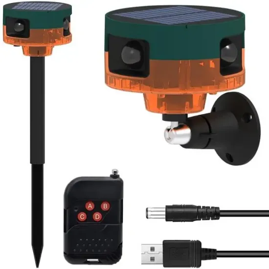 PowerMaster PM-26947 13 Farklı Sesli Hayvan Kovucu Alarm Cihazı Mikrofonlu Solar Panelli resmi