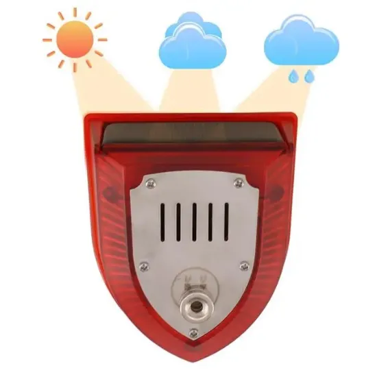 PowerMaster PM-26954 Misina İle Tetikli Sesli Hayvan Kovucu Alarm Cihazı Solar Panelli resmi