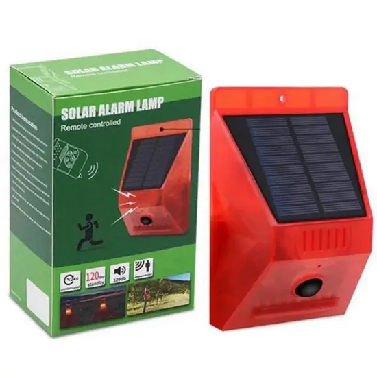 PowerMaster PM-26957 Sesli Hayvan Kovucu Alarm Cihazı Uzaktan Kumandalı Solar Panelli resmi
