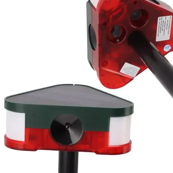 PowerMaster PM-26949 Ultrasonic Sesli Siren Hayvan Kovucu Alarm Cihazı Solar Panelli resmi