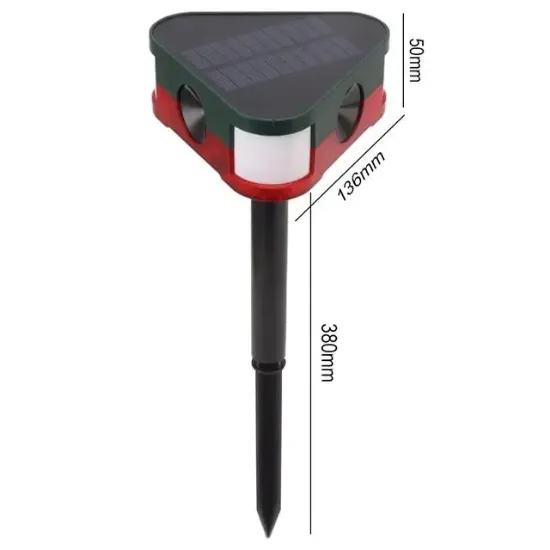 PowerMaster PM-26949 Ultrasonic Sesli Siren Hayvan Kovucu Alarm Cihazı Solar Panelli resmi