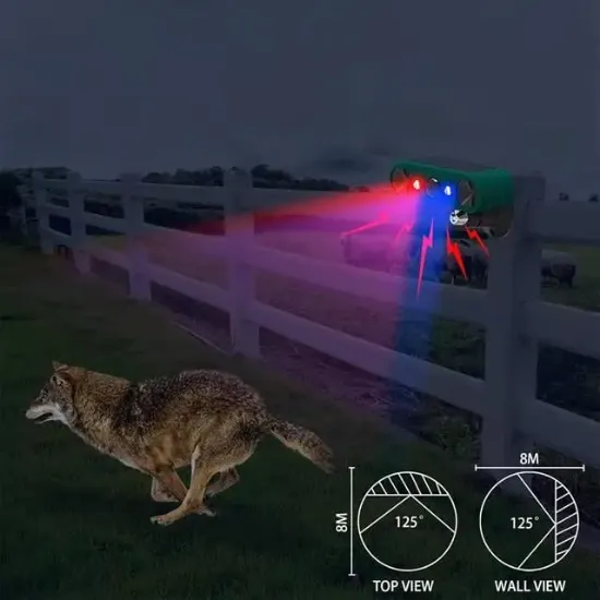 PowerMaster PM-26951 Ultrasonic Sesli Hayvan Kovucu Alarm Cihazı Solar Panelli 1200mAh resmi