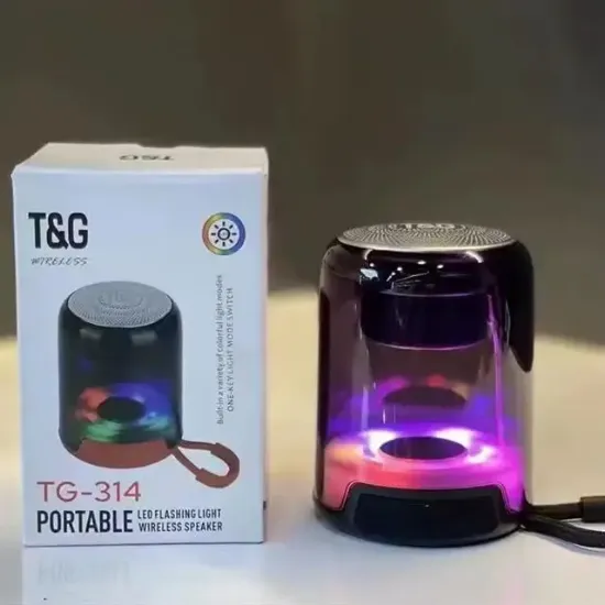 T&G TG314 USB/SD/FM/Bluetooth Destekli Taşınabilir RGB Işıklı Wireless Hoparlör resmi