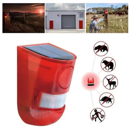 PowerMaster PM-26943 Sesli Hayvan Kovucu Alarm Cihazı Solar Panelli resmi