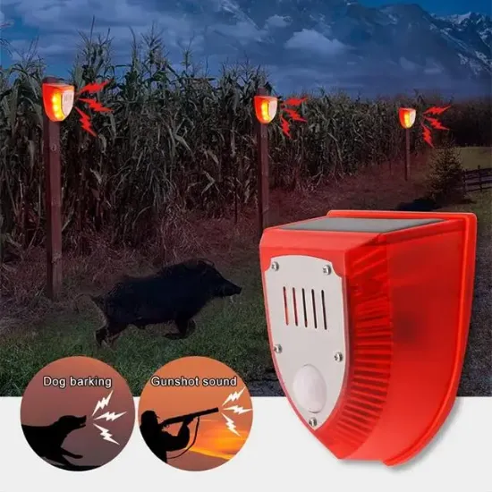 PowerMaster PM-26953 Köpek Silah Sesli Hayvan Kovucu Alarm Cihazı Hareket Sensörlü Solar Panelli resmi