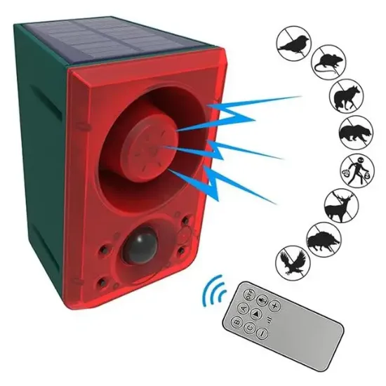 PowerMaster PM-26944 Yüksek Sesli Hayvan Kovucu Alarm Cihazı 130dB Şarjlı Solar Panelli resmi