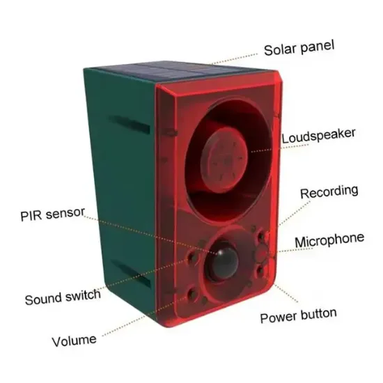 PowerMaster PM-26944 Yüksek Sesli Hayvan Kovucu Alarm Cihazı 130dB Şarjlı Solar Panelli resmi