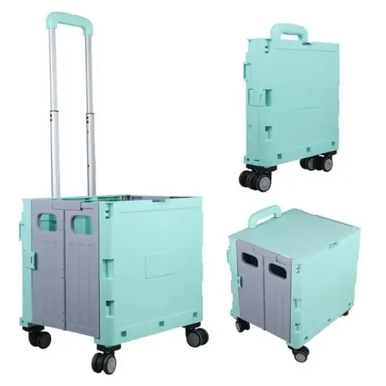 Sunup SN-26966 Katlanabilir Market Pazar Kamp Tekerlekli Alışveriş Arabası 60KG Kapasiteli resmi