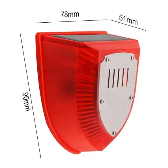 PowerMaster PM-26952 Köpek Silah Sesli Hayvan Kovucu Alarm Cihazı Sadece Gece Çalışır Solar Panelli resmi