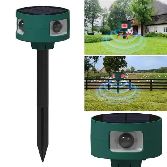 PowerMaster PM-26948 Ultrasonic Sesli Solar Hayvan Kovucu Alarm Cihazı 360 Derece Sensörlü resmi