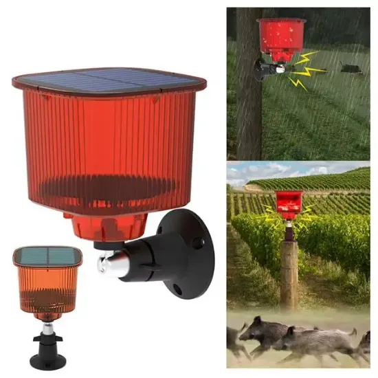 PowerMaster PM-26955 Mikrofonlu Sesli Hayvan Kovucu Alarm Cihazı Solar Panelli resmi