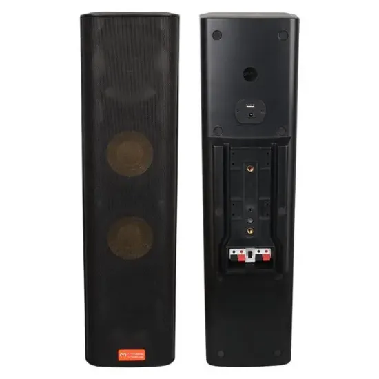 MagicVoice MV-28 2x13 CM 40 Watt Komütatörlü Hat Trafolu Siyah Dikey Sütun Hoparlör (Tekli Paket) resmi
