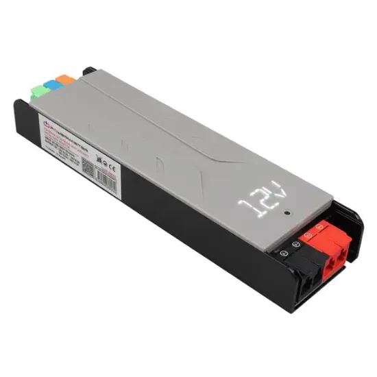 PowerMaster PM-26844 12/24/36/48 Volt 8.4 Amper 200 Watt Metal Kasa Kademeli Adaptör Voltaj Göstergeli 189x51x27mm resmi