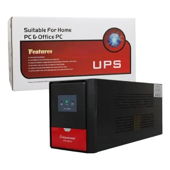 Andespower UPS1200VA 1200VA 12V7.5AHx2 UPS Kesintisiz Güç Kaynağı Line - İnteraktif resmi