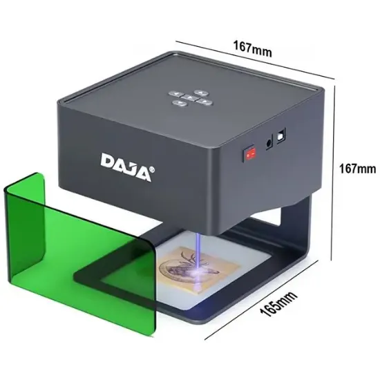 Daja DJ6 Lazer Gravür Baskı Kesim Oyma Makinesi - Profesyonel Lazer İşleme Cihazı resmi