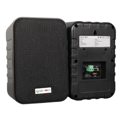 MagicVoice F-LHY4A 4" (10 CM) Hat Trafolu Duvar Tipi Sütun Hoparlör (10W RMS / 150W Peak - MP3 USB Uyumlu) Çiftli Takım Set - Siyah resmi