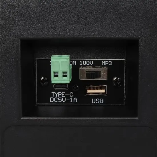 MagicVoice F-LHY4A 4" (10 CM) Hat Trafolu Duvar Tipi Sütun Hoparlör (10W RMS / 150W Peak - MP3 USB Uyumlu) Çiftli Takım Set - Siyah resmi