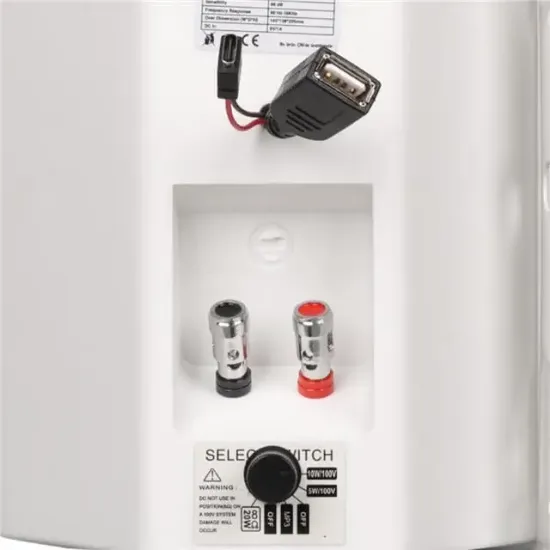 MagicVoice F-LHY4S 4" (10 CM) Hat Trafolu Duvar Tipi Sütun Hoparlör (10W RMS / 150W Peak - MP3 USB Uyumlu) - Beyaz resmi